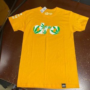 Dro Mens Yellow Graphic Short Sleeve Crew Neck Pullover T Shirt Size S L 2XL